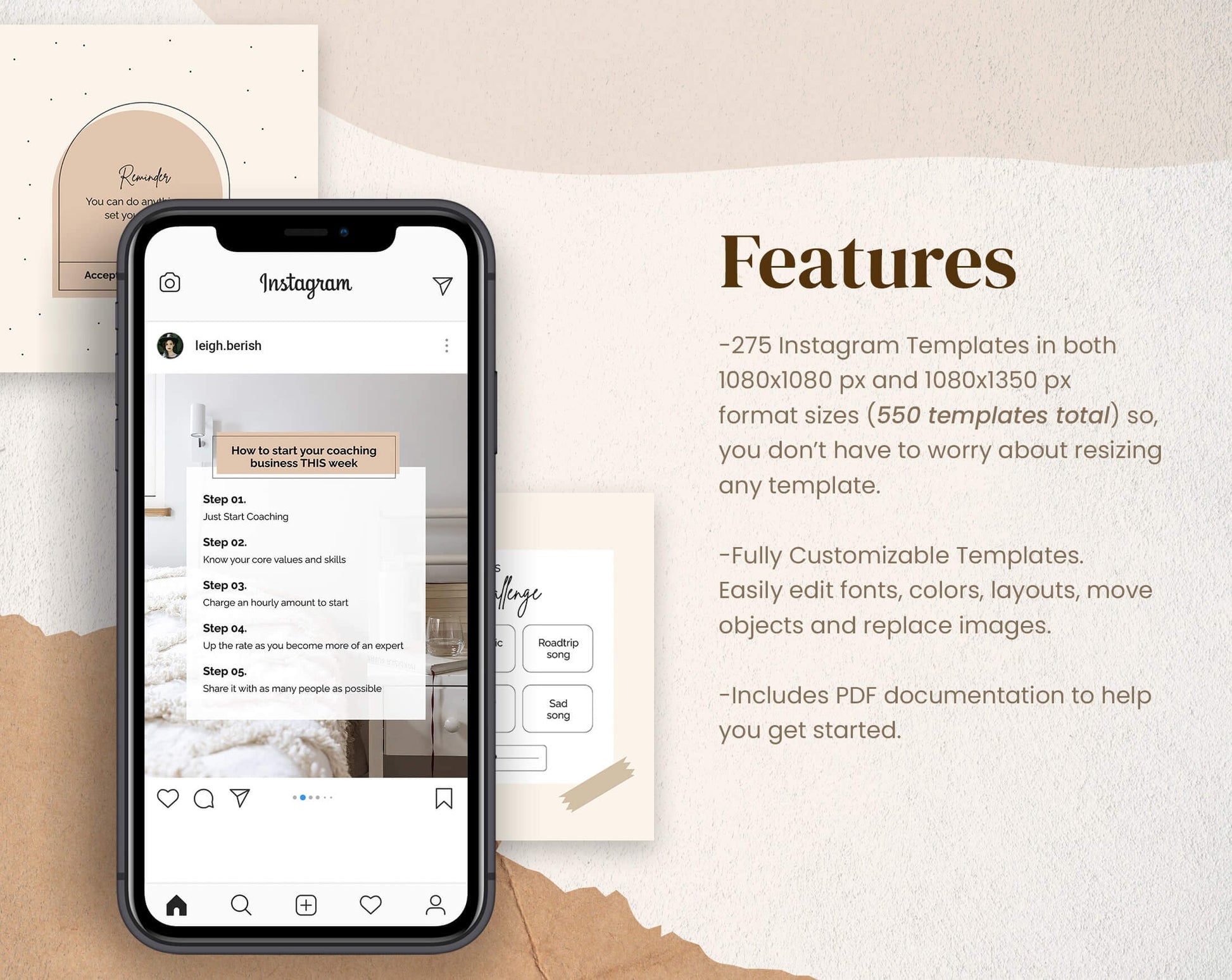 Instagram Engagement Templates - PLR Bundle