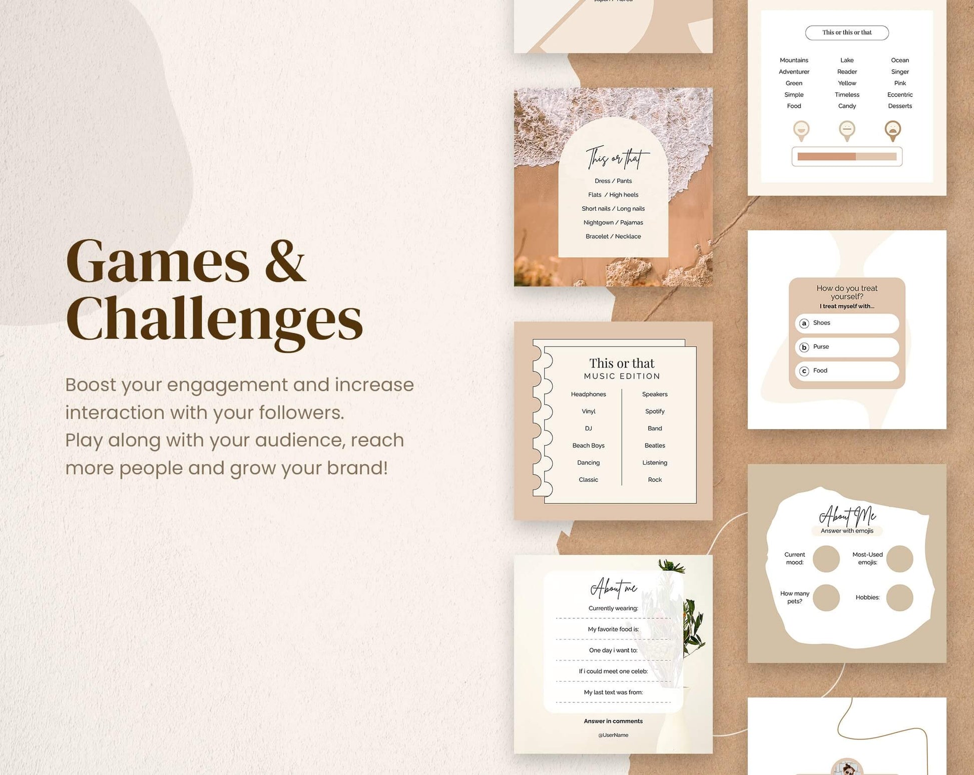 Instagram Engagement Templates - PLR Bundle