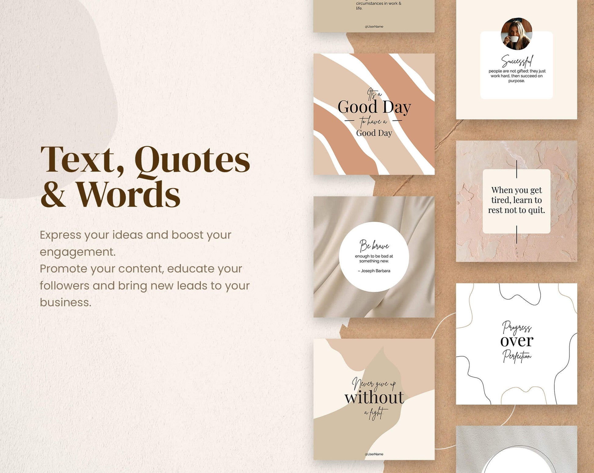 Instagram Engagement Templates - PLR Bundle