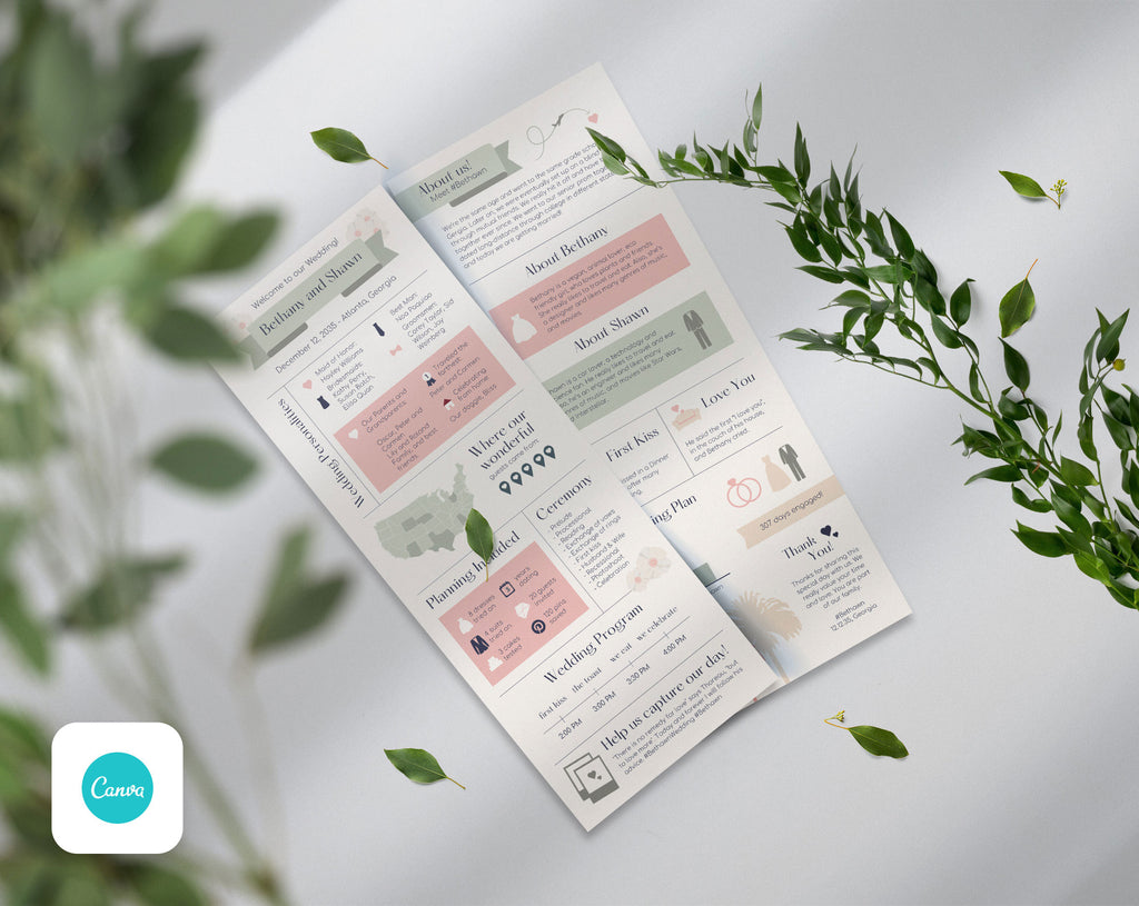 Save The Date and Wedding Program Templates - PLR Bundle