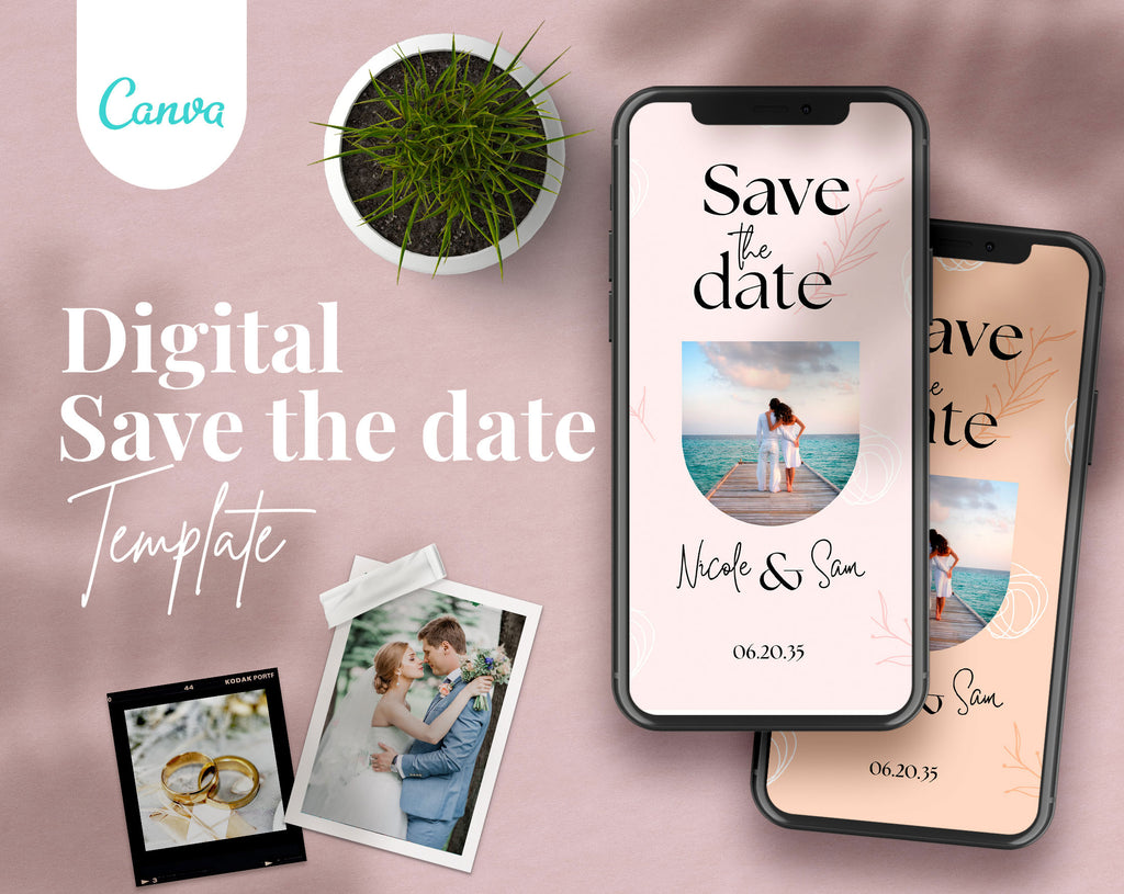 Save The Date and Wedding Program Templates - PLR Bundle