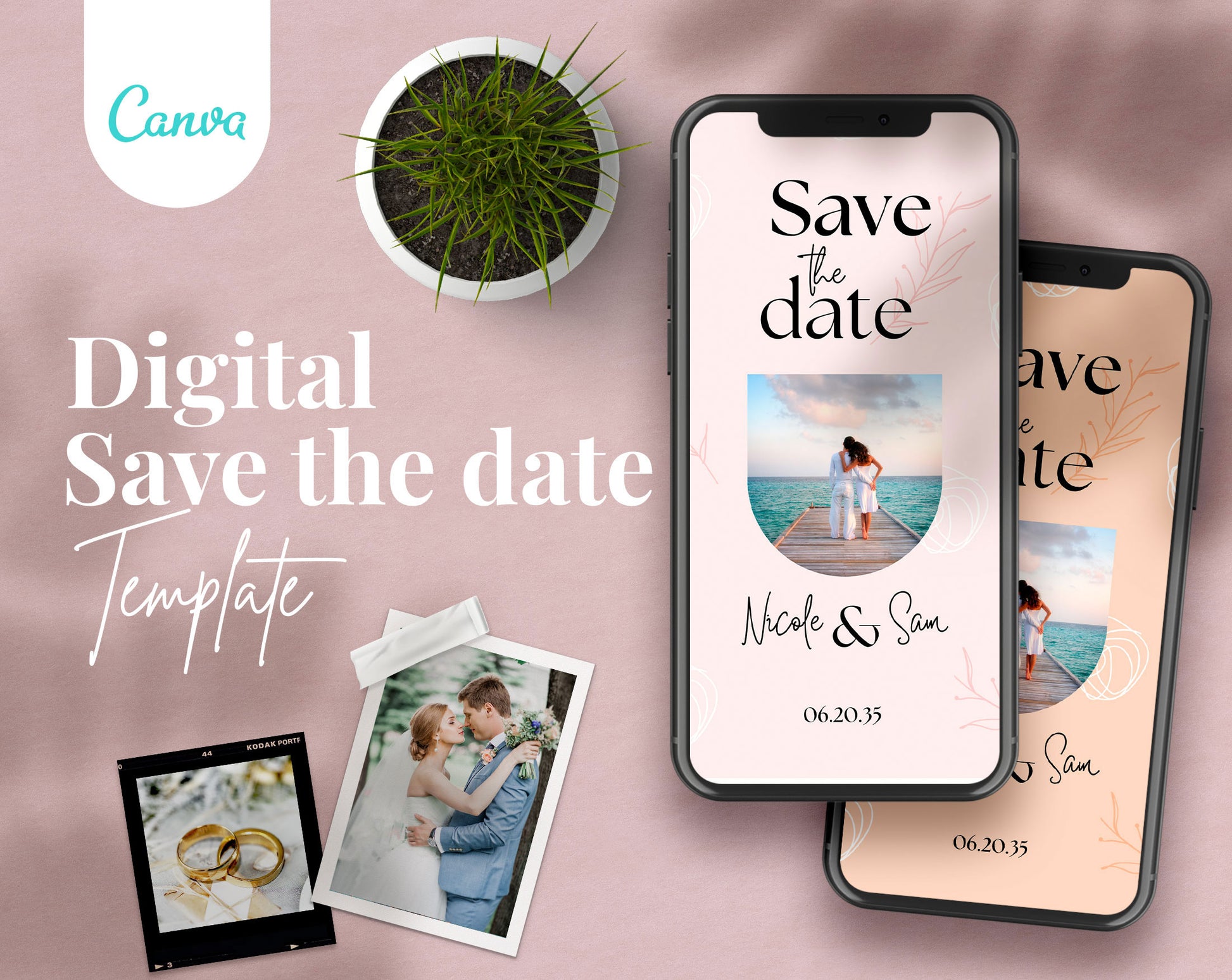 Save The Date and Wedding Program Templates - PLR Bundle