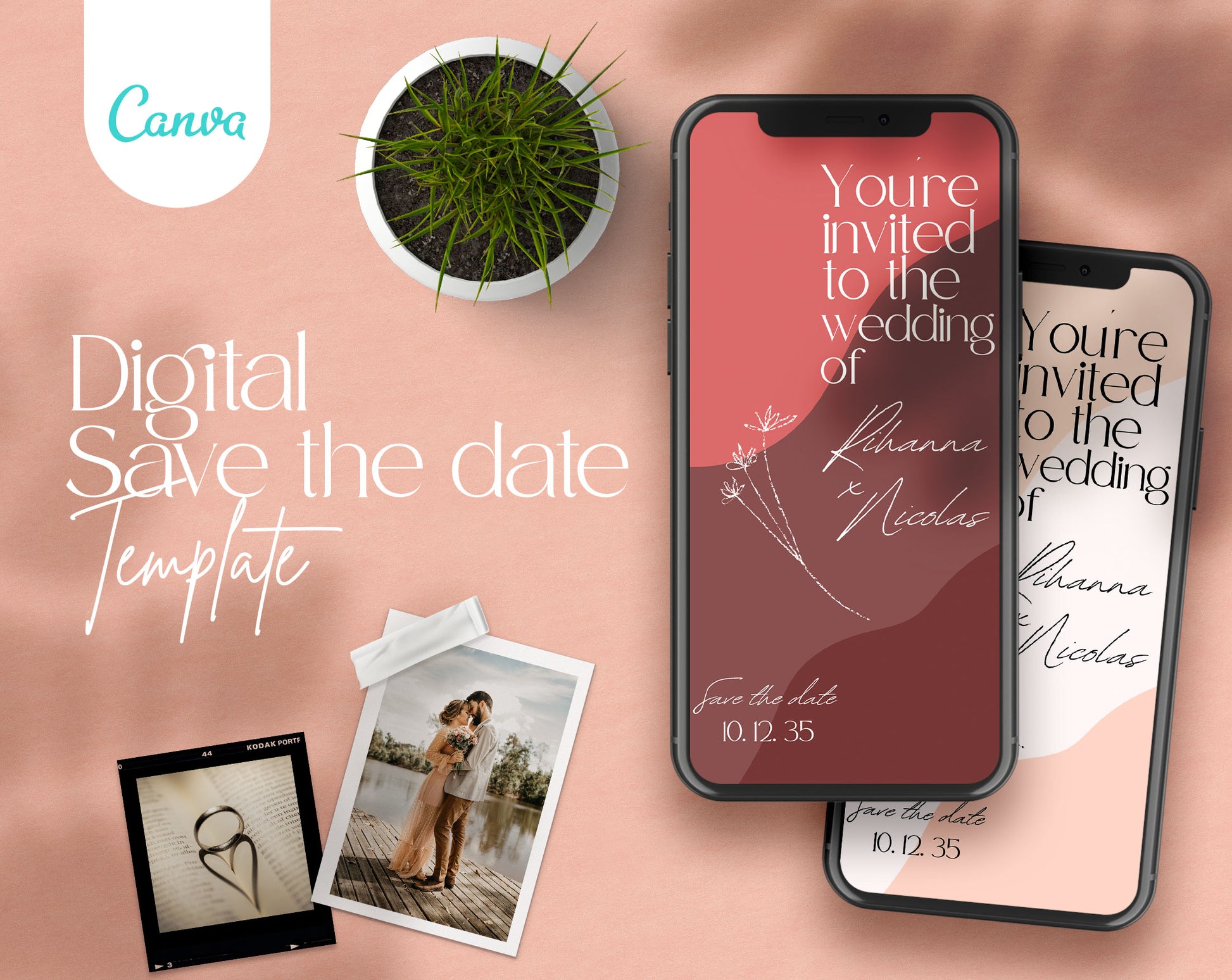 Save The Date and Wedding Program Templates - PLR Bundle
