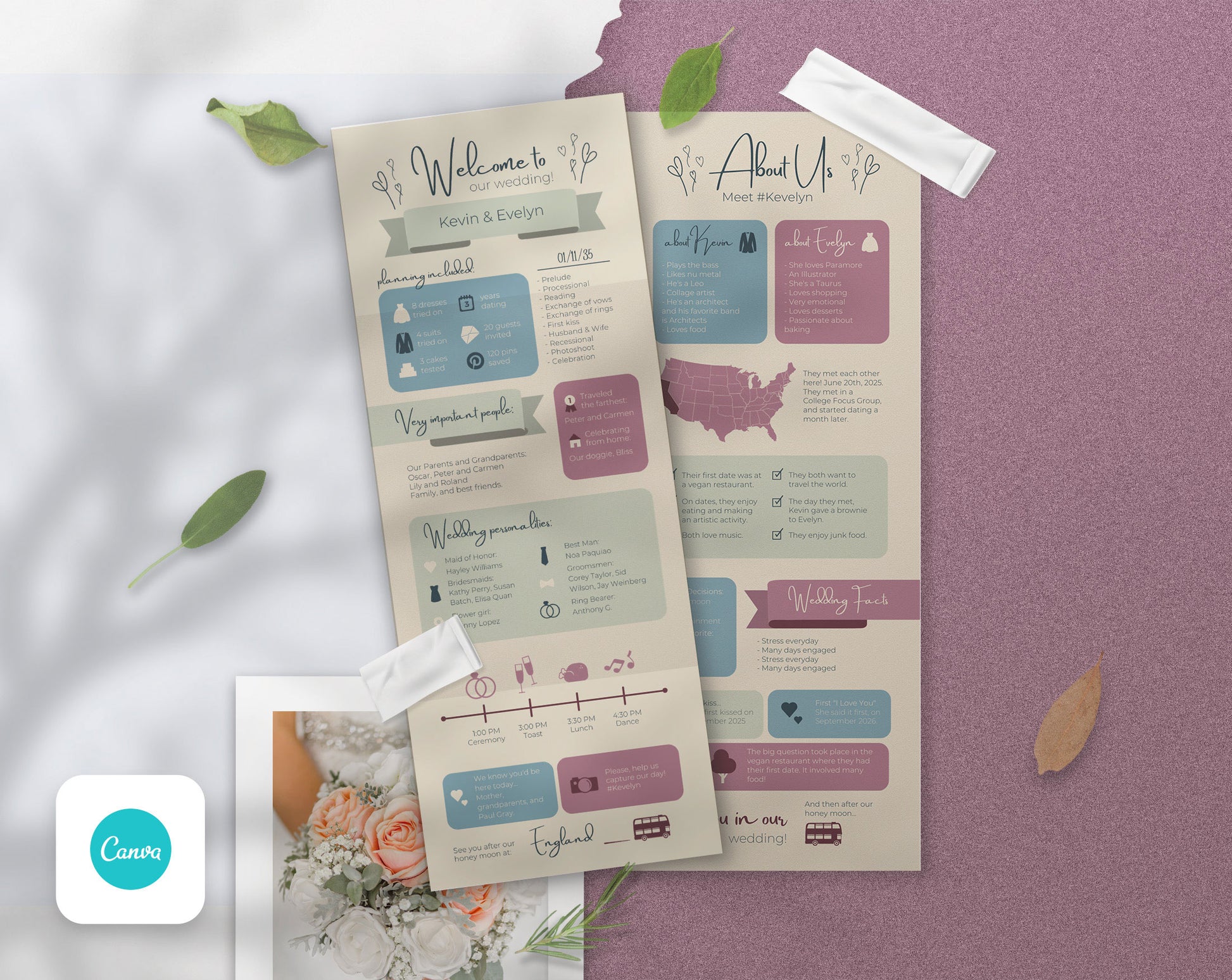 Save The Date and Wedding Program Templates - PLR Bundle