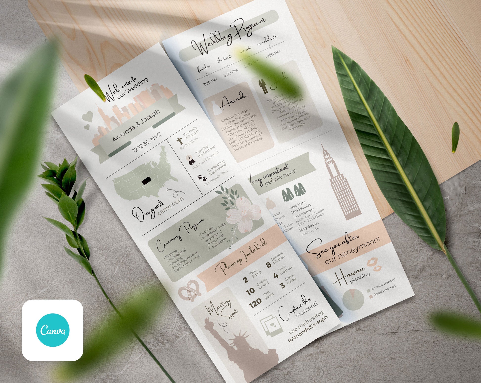 Save The Date and Wedding Program Templates - PLR Bundle
