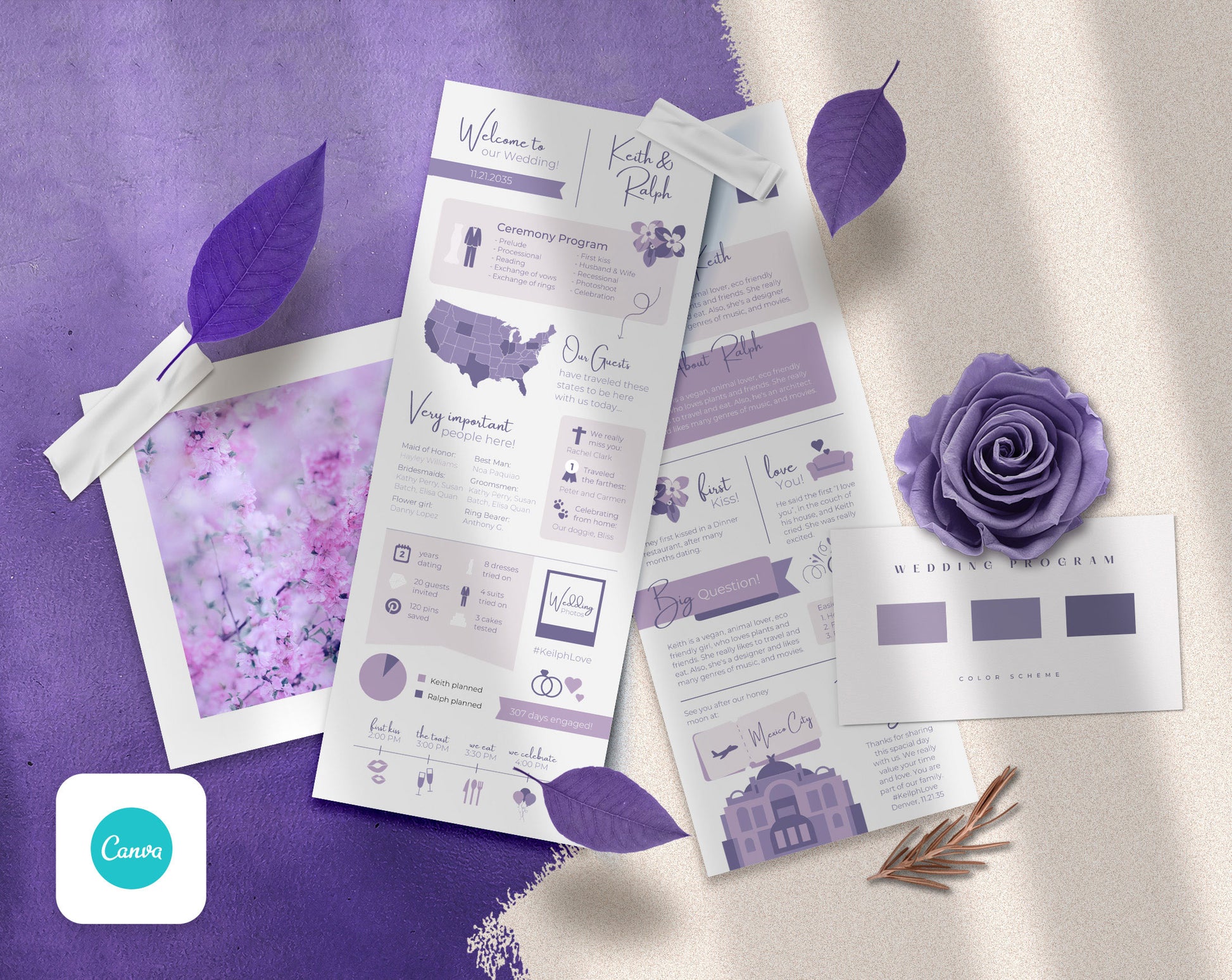 Save The Date and Wedding Program Templates - PLR Bundle