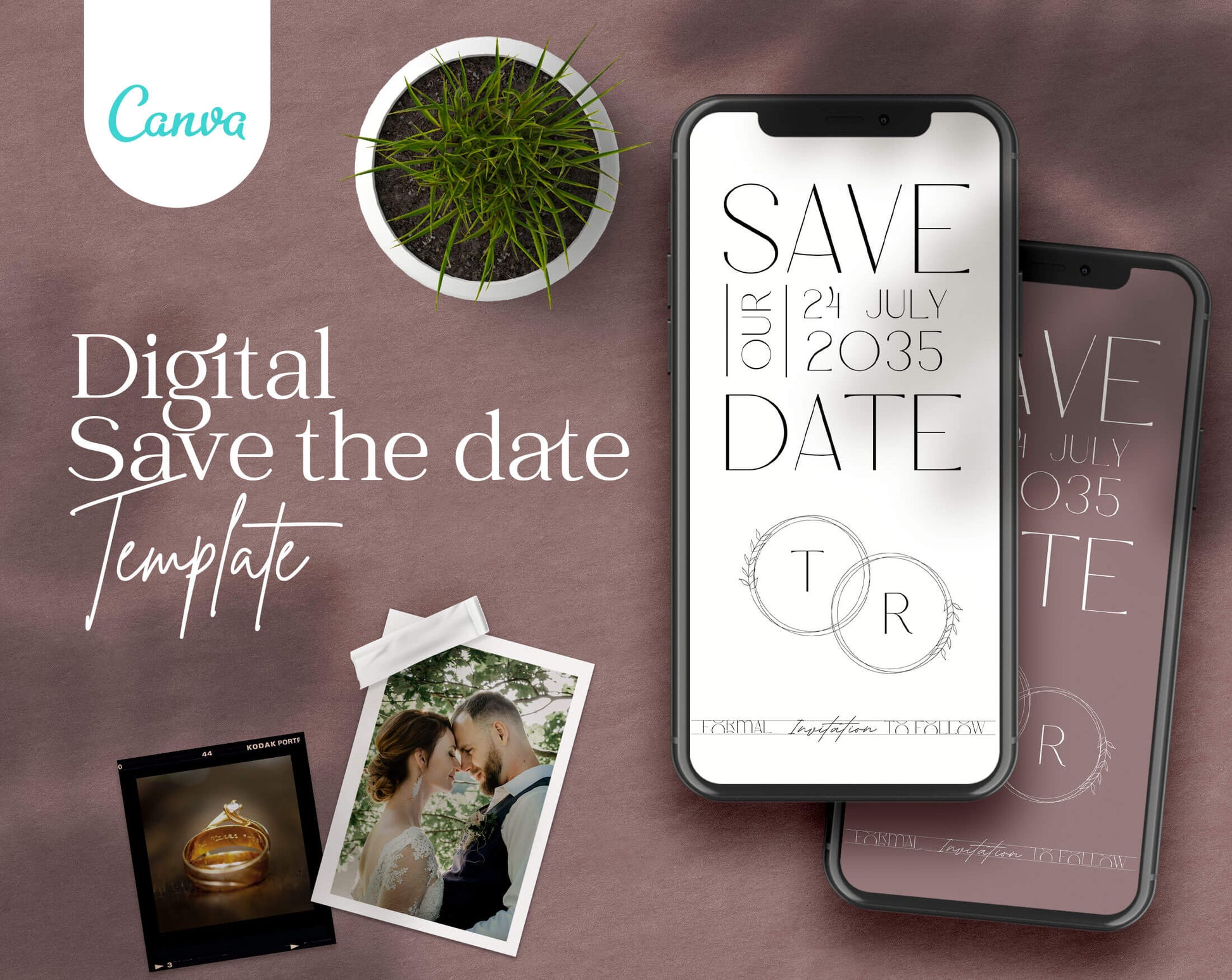 Save The Date and Wedding Program Templates - PLR Bundle