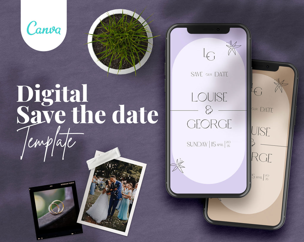 Save The Date and Wedding Program Templates - PLR Bundle