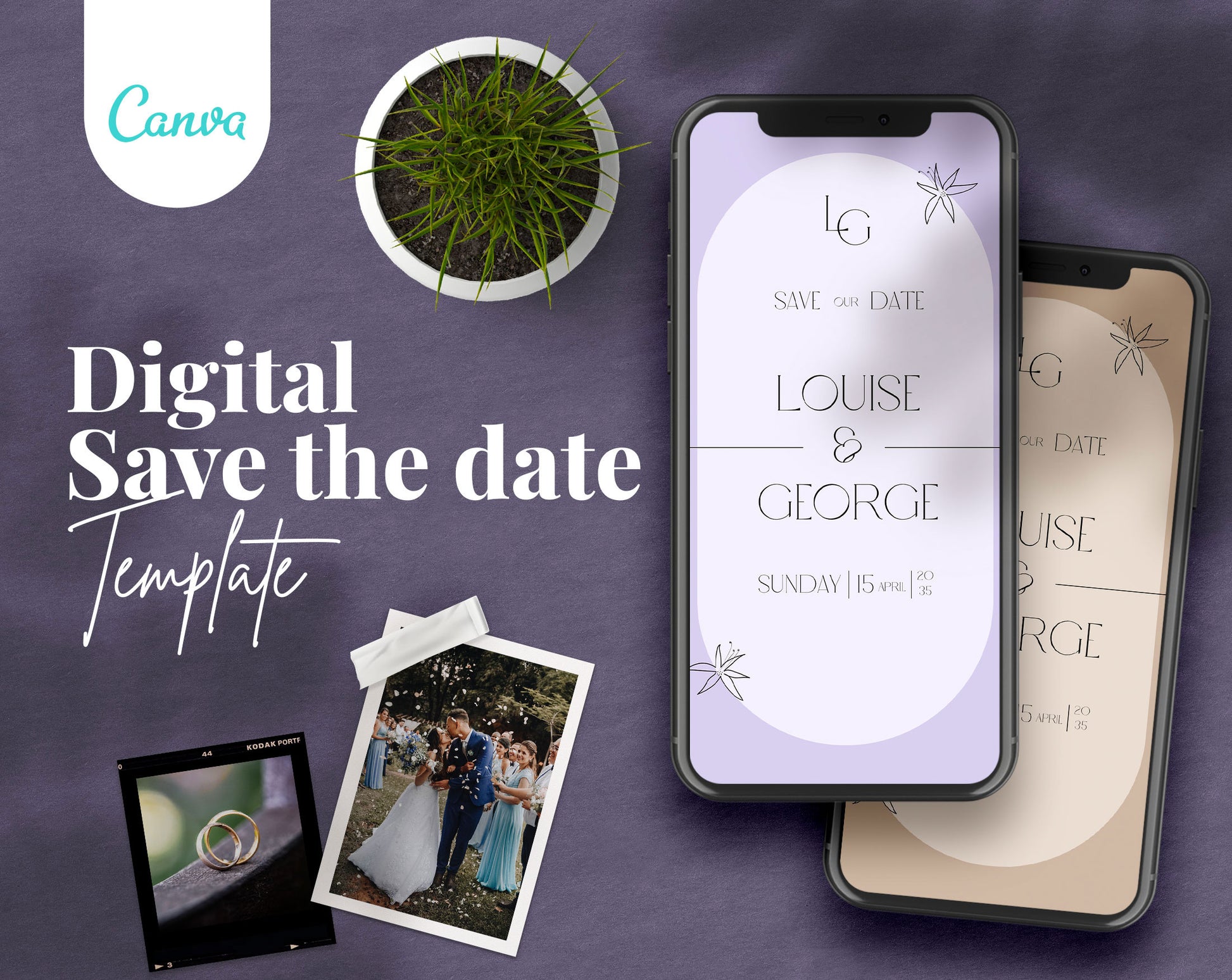 Save The Date and Wedding Program Templates - PLR Bundle