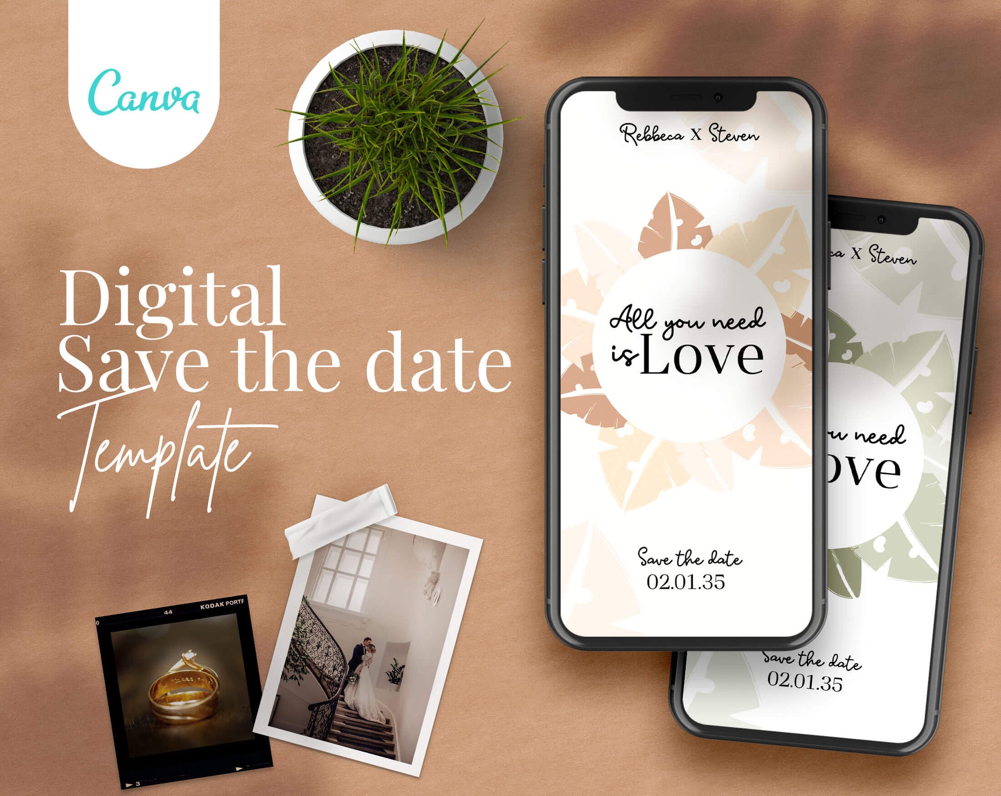 Save The Date and Wedding Program Templates - PLR Bundle