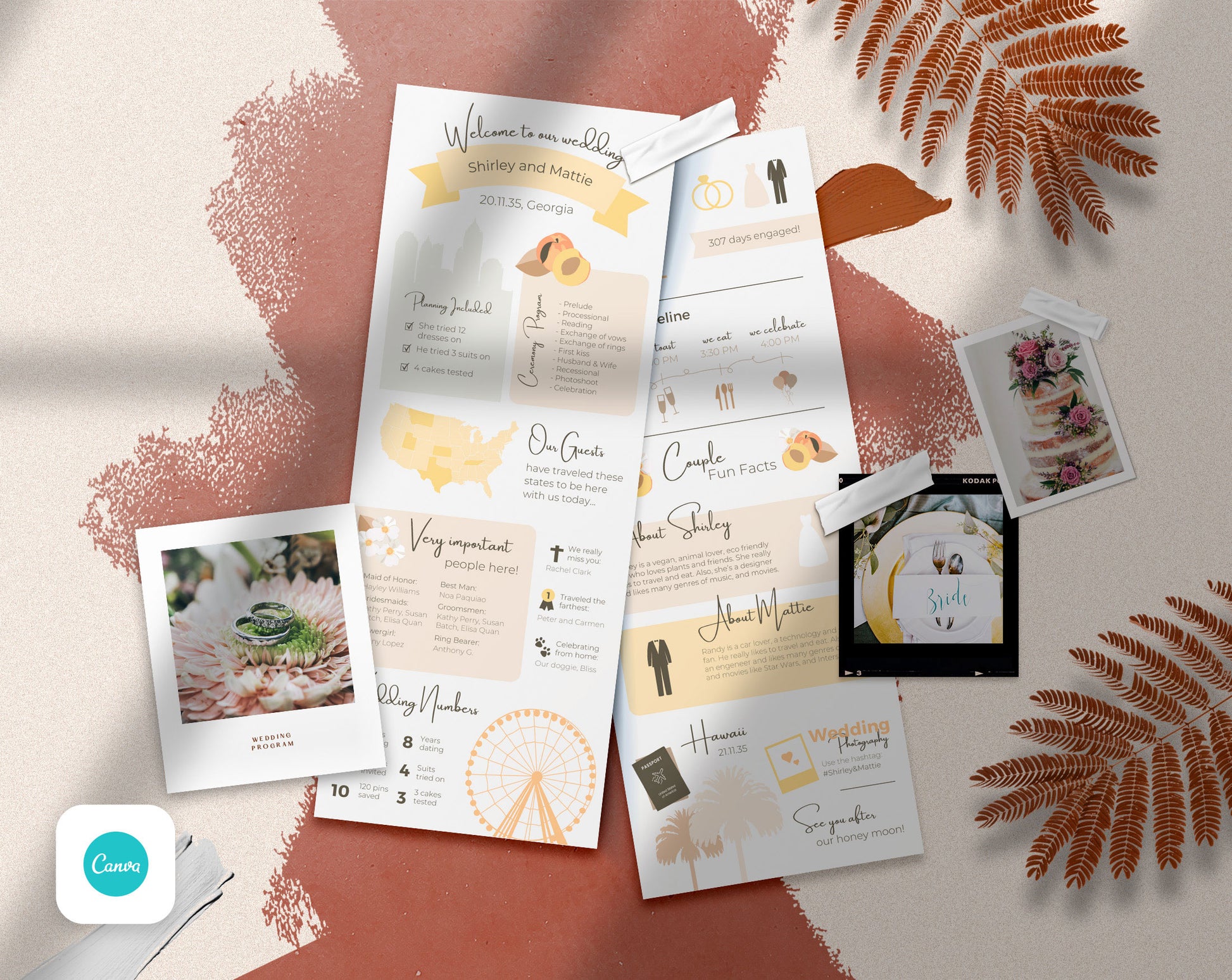 Save The Date and Wedding Program Templates - PLR Bundle
