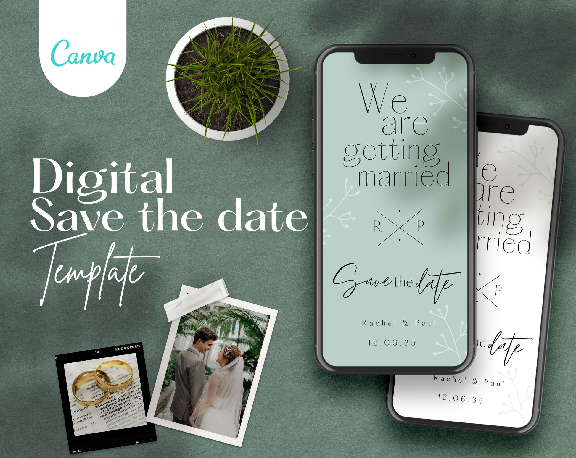 Save The Date and Wedding Program Templates - PLR Bundle
