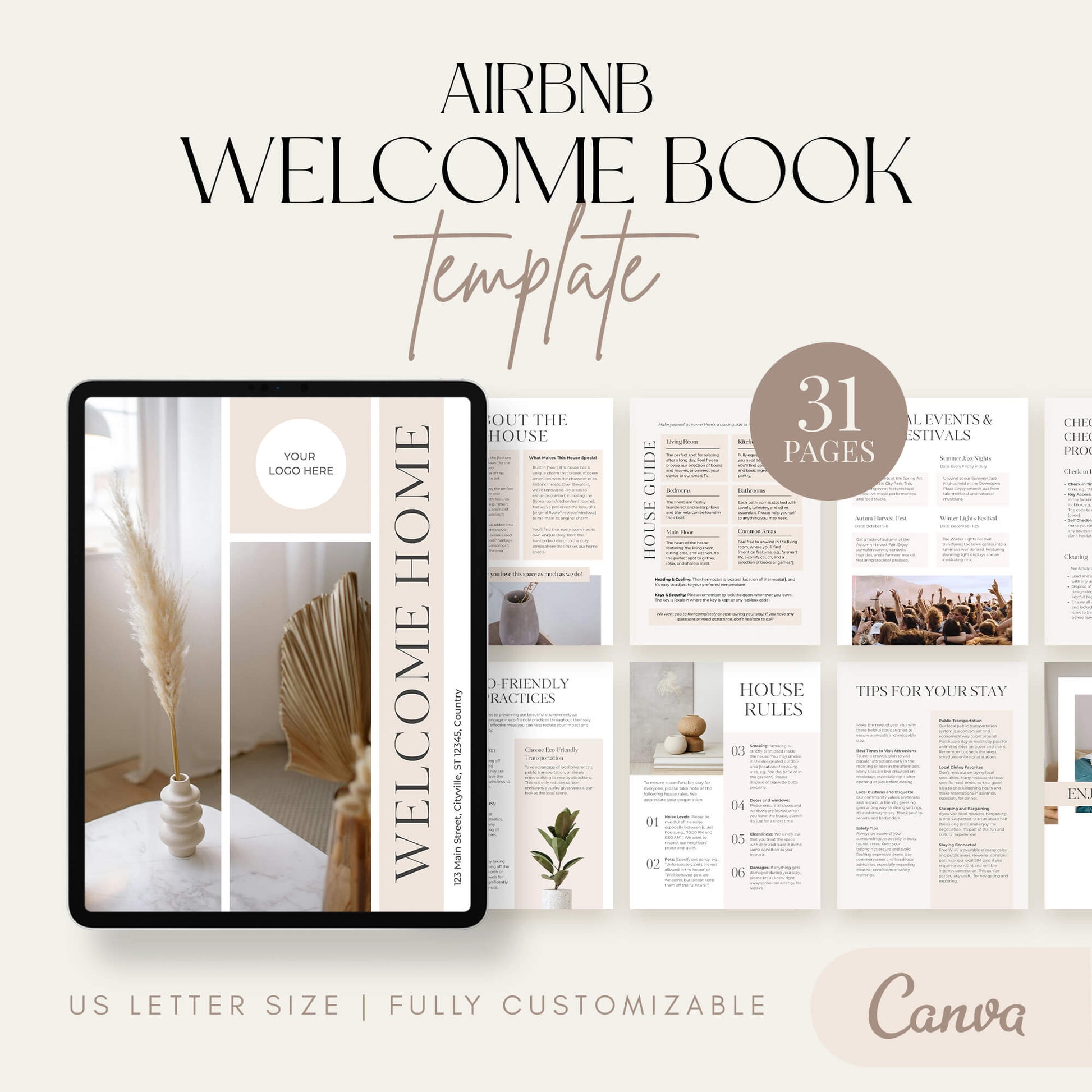 Airbnb Welcome Book Templates - PLR Bundle