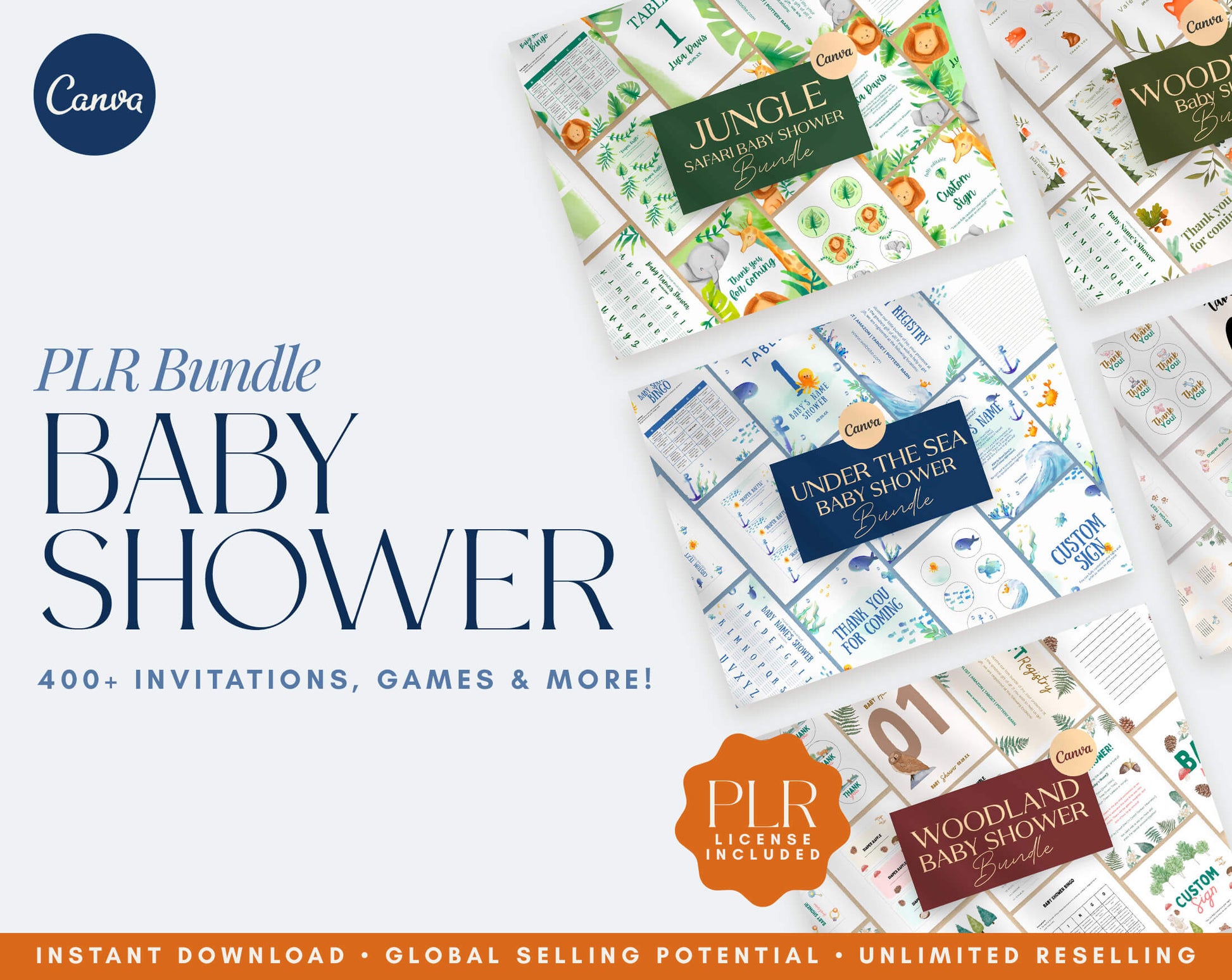 Baby Shower Templates - PLR Bundle